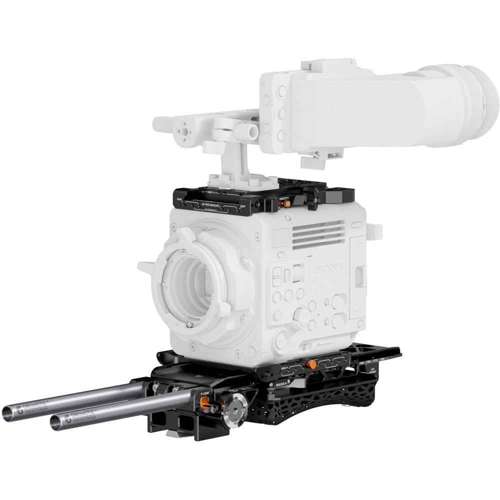 Bright Tangerine LeftField Base Documentary Kit para Sony BURANO - Rig de hombro de dos ej