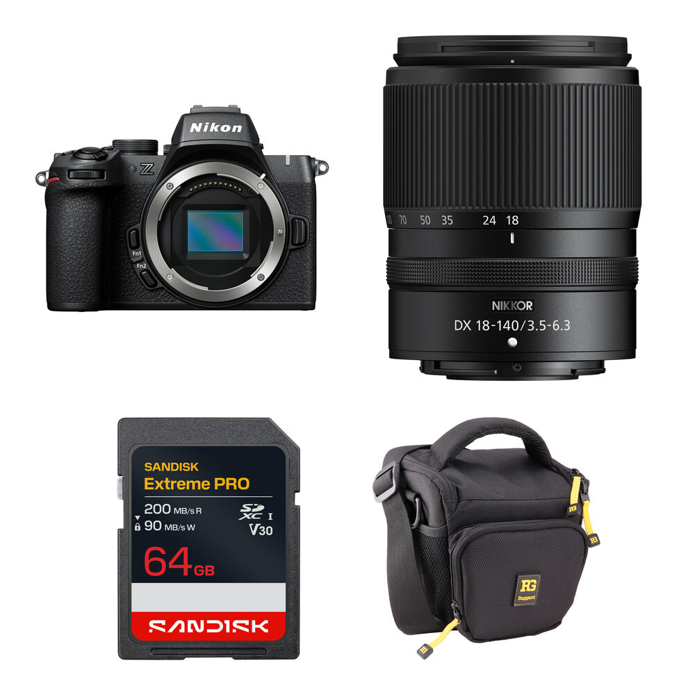 Nikon Z50 II Cámara Mirrorless con Lente NIKKOR Z DX 18-140mm f/3.5-6.3 VR y Accesorios B