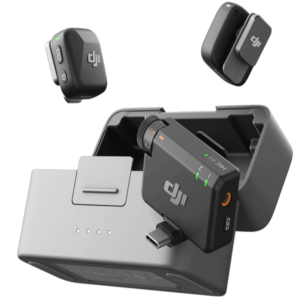 DJI Mic Mini  2 TX   1 RX   estuche de carga