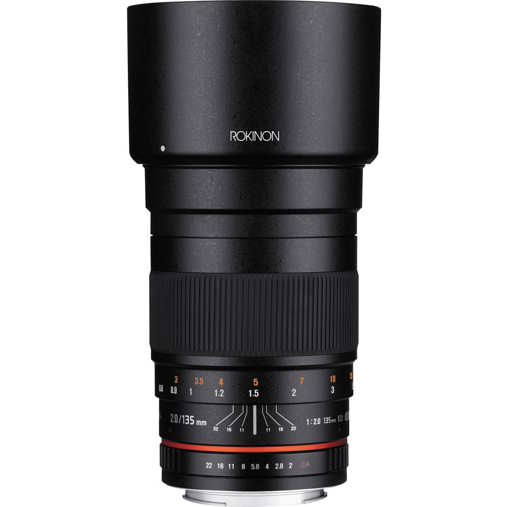 Rokinon 135mm f/2.0 ED UMC Lente para Canon EF - Abertura f/2.0, Elemento Extra-Bajo de Di