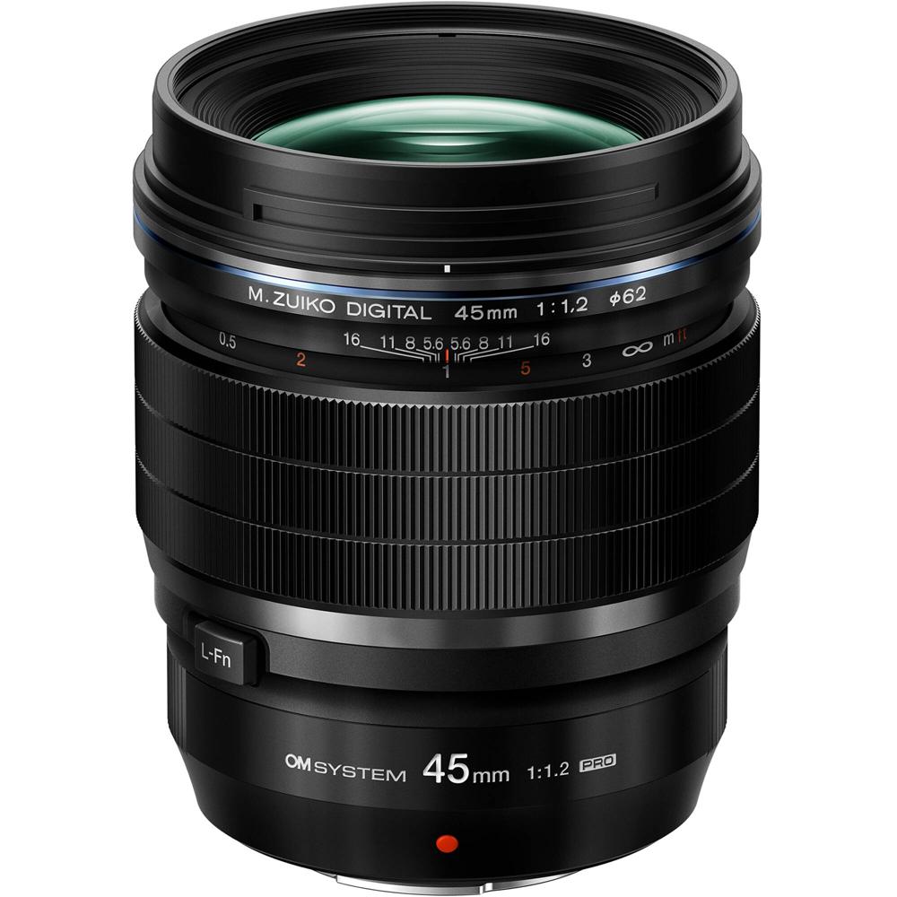 OM SYSTEM M.Zuiko Digital ED 45mm f/1.2 PRO - Lente para Micro Cuatro Tercios, Apertura MÃ
