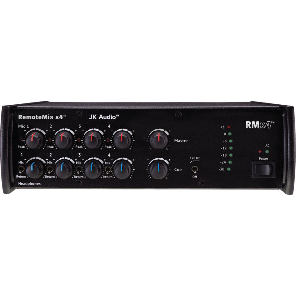 JK Audio RemoteMix x4 Mezclador de Campo 4 Canales con Amplificador de Auriculares