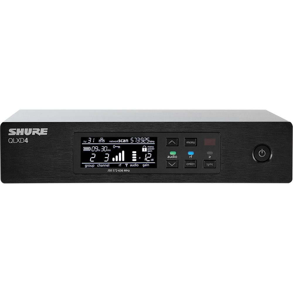 Shure QLXD4 Receptor Inalámbrico Digital G50 (470 a 534 MHz) - Recepción por Diversidad,