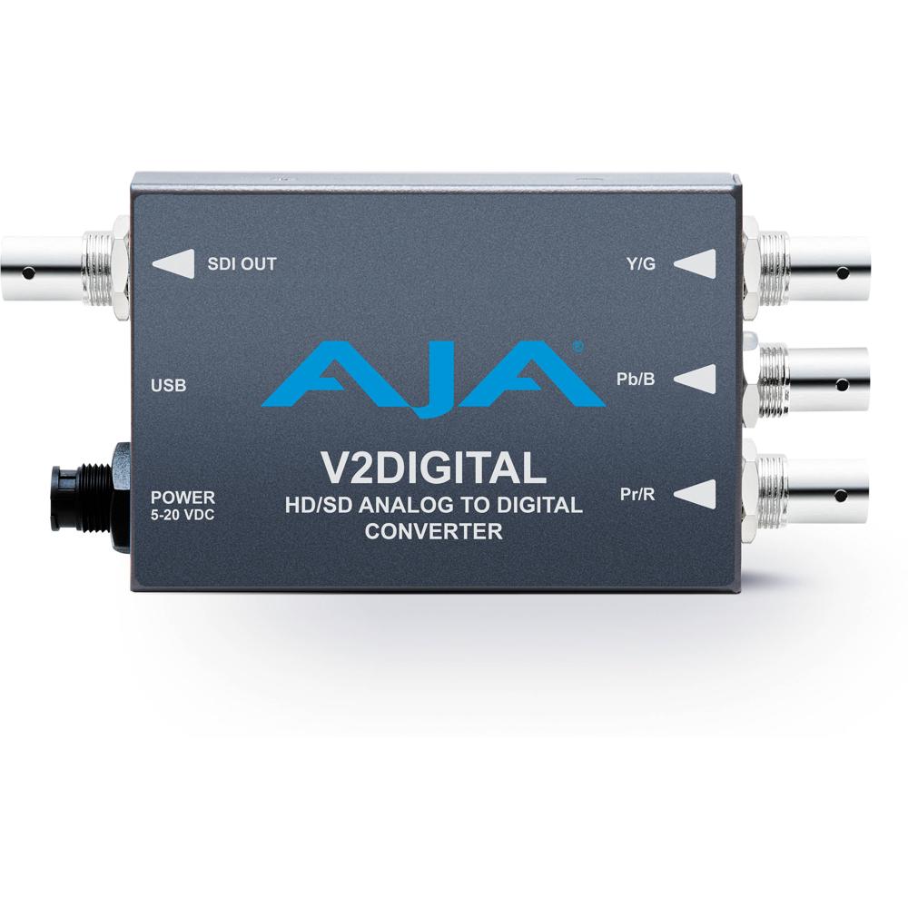 AJA Mini-Converter V2Digital - Conversor de Video Analógico a HD/SD-SDI, 10-bit, Soporte