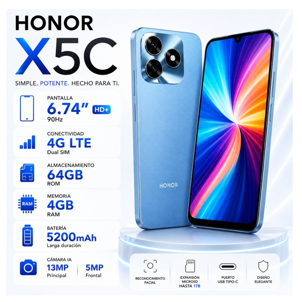 CELULAR HONOR X5C 4GB RAM  64GB  AZUL