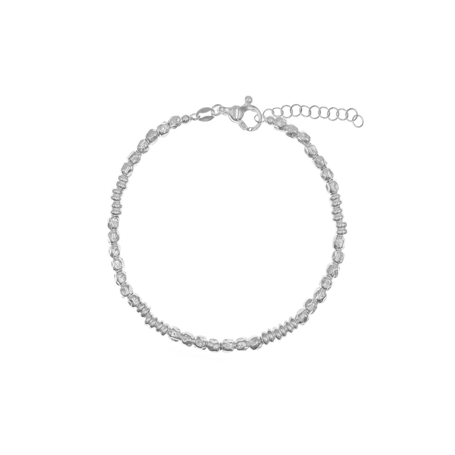 Pulsera Plata 925 Bolitas & Cubos Hombre Baliq