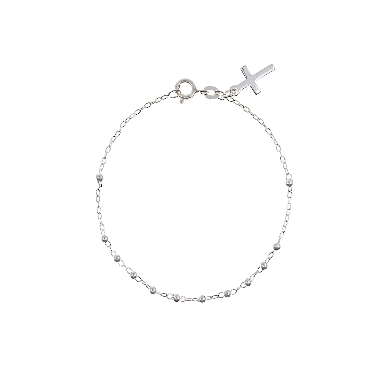 Denario Plata 925 Cruz Mujer Baliq