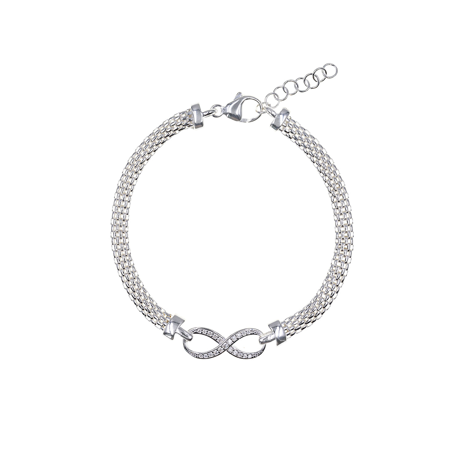 Pulsera Plata 925 Infinito Mujer Baliq