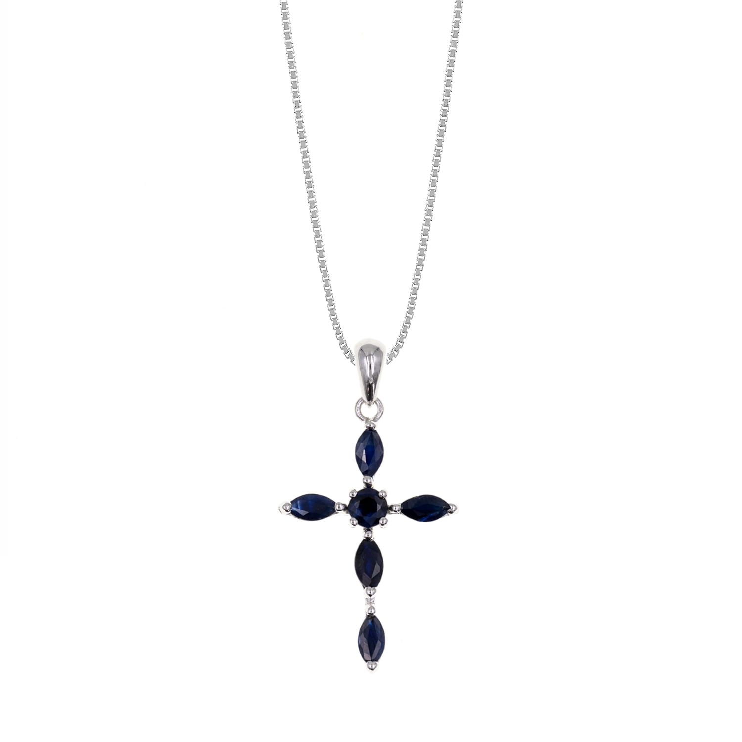 Collar Plata 925 Casual Zafiro Mujer Baliq