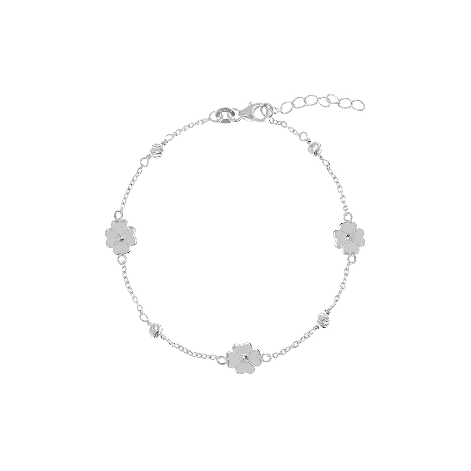 Pulsera Plata 925 Trébol Mujer Baliq