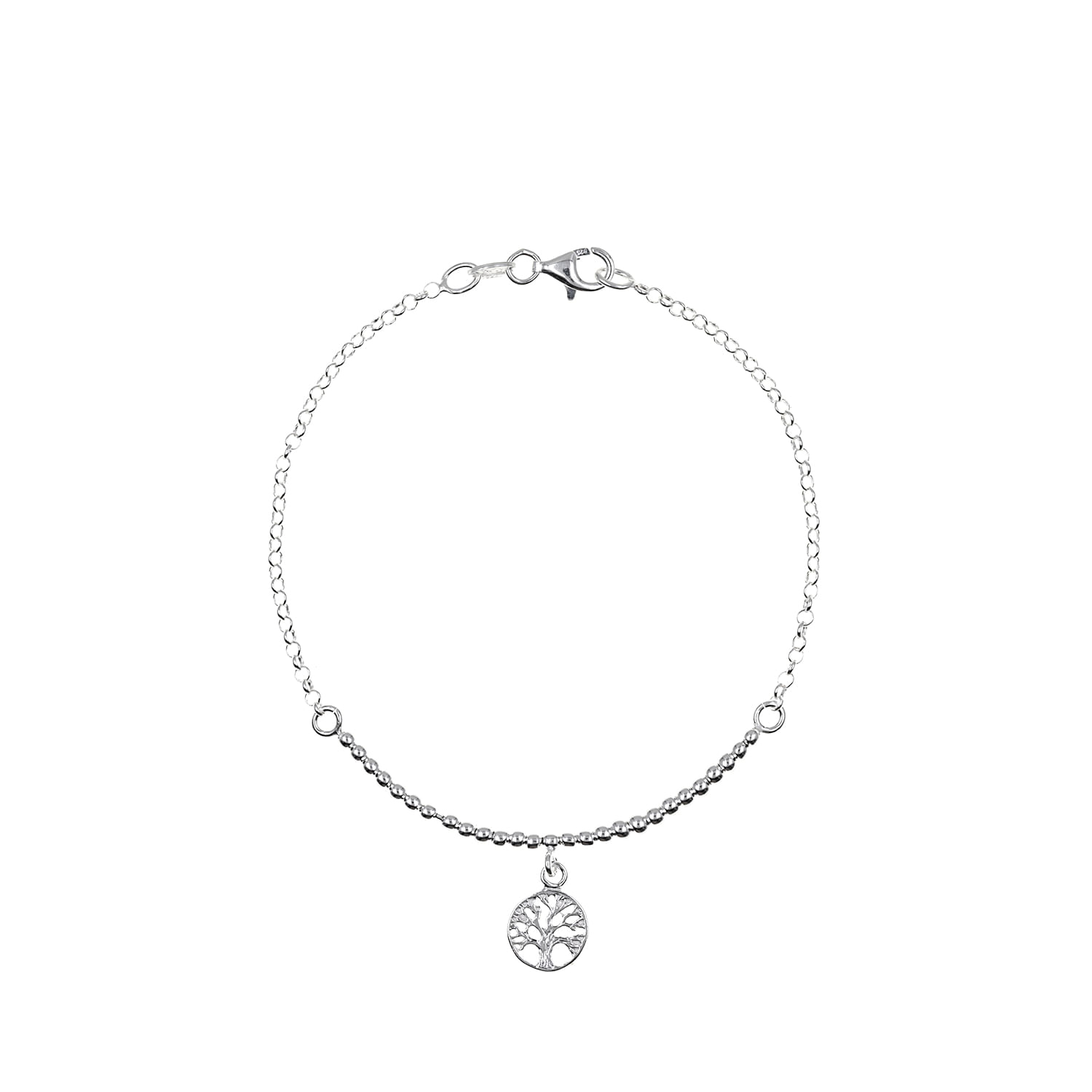 Pulsera Plata925 Bolita Árbol De La Vida Mujer Baliq