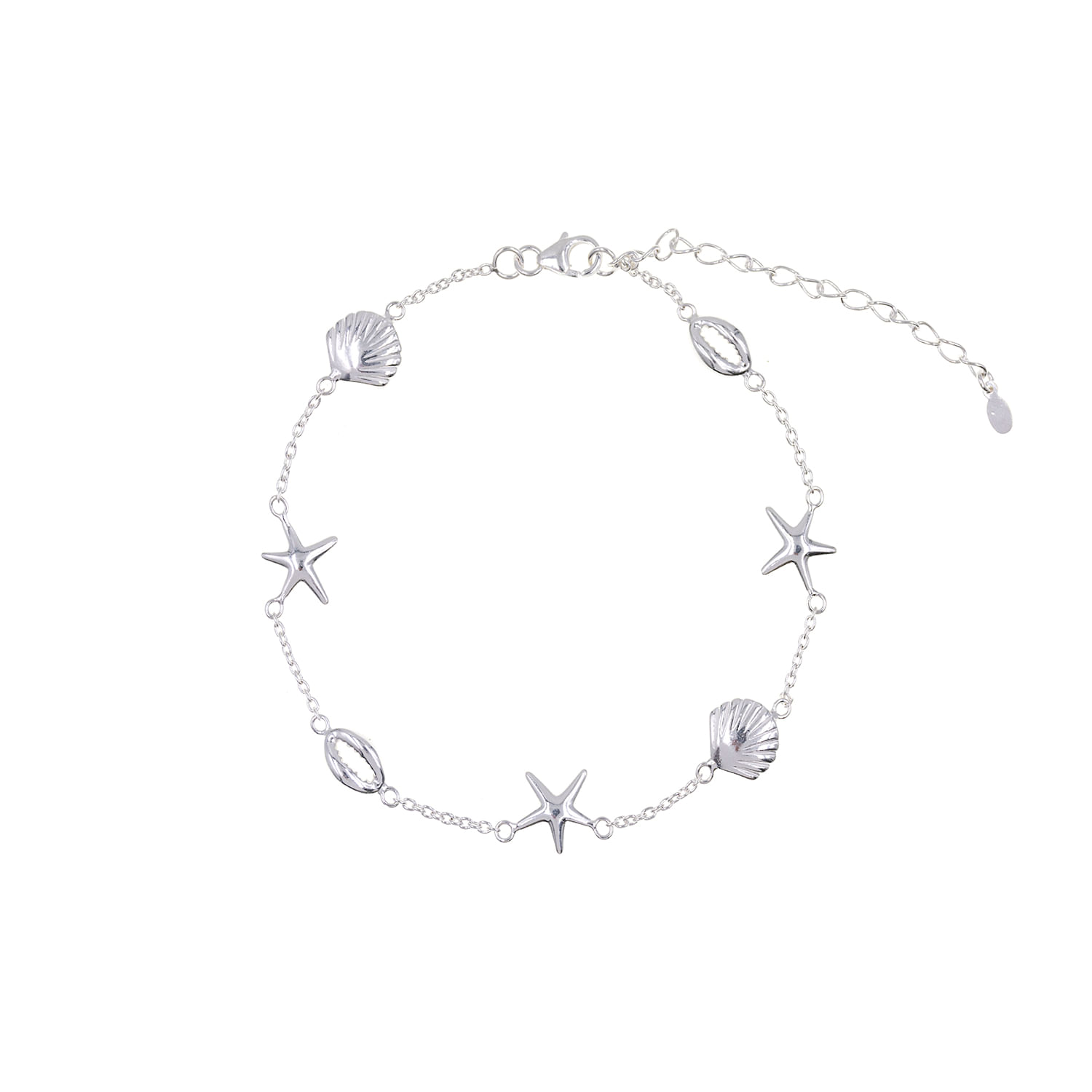 Tobillera Plata 925 Estrella Mujer Baliq