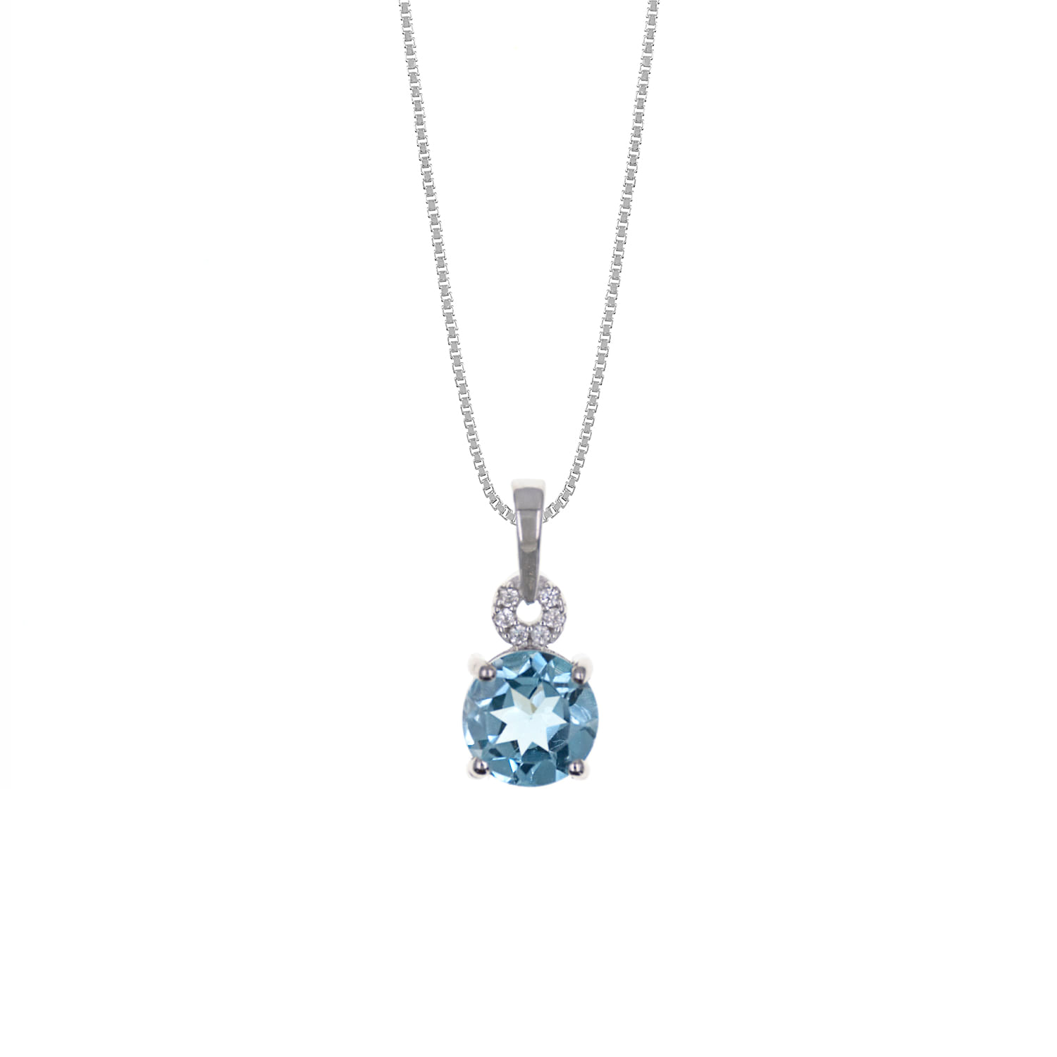 Collar Plata 925 Casual Topacio Mujer Baliq