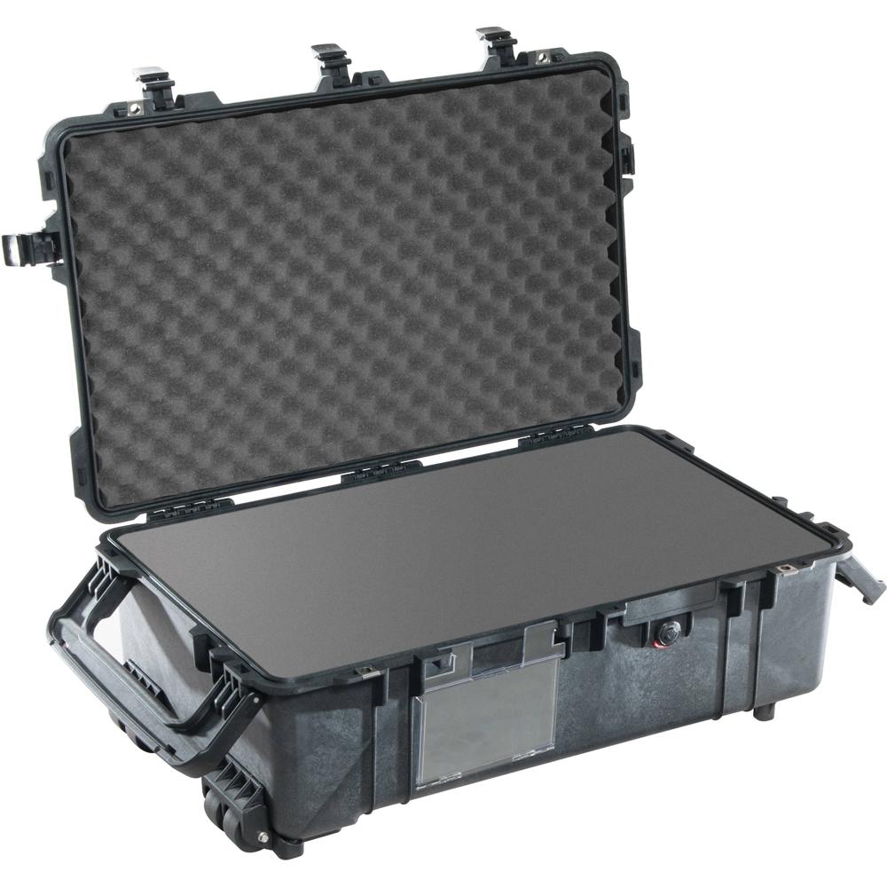 Pelican 1670 Case con Espuma Negra - Estanco, A Prueba de Golpes y Polvo, Ruedas Integrada