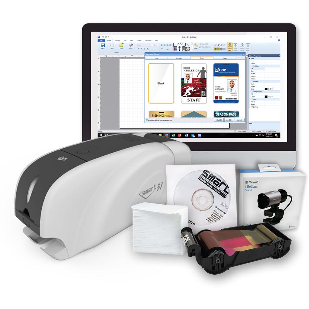 IDP SMART-31D Impresora de Tarjetas ID Doble Cara - 300, 600, 1200 dpi, Velocidad de Impre