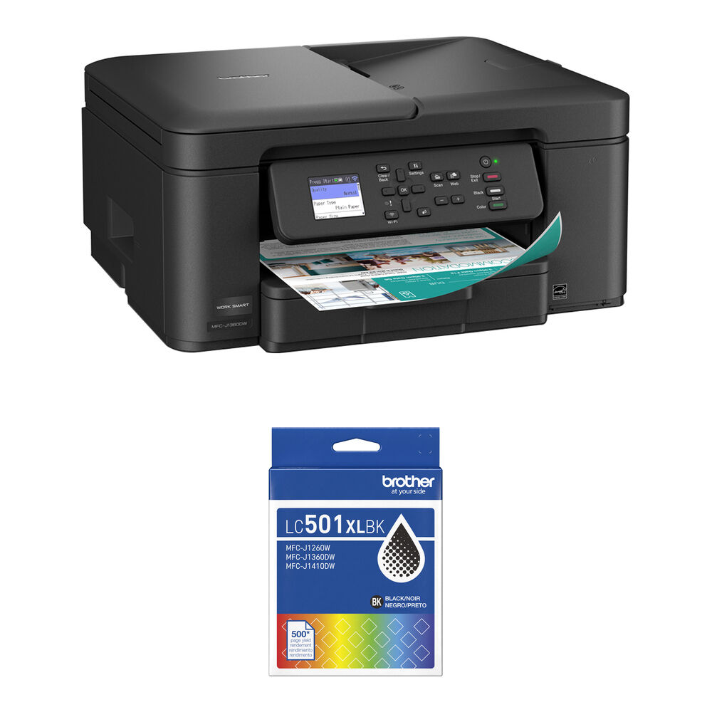 Brother MFC-J1360DW Impresora Multifuncional Inalámbrica Color Inkjet, 16 ppm, Dúplex Au