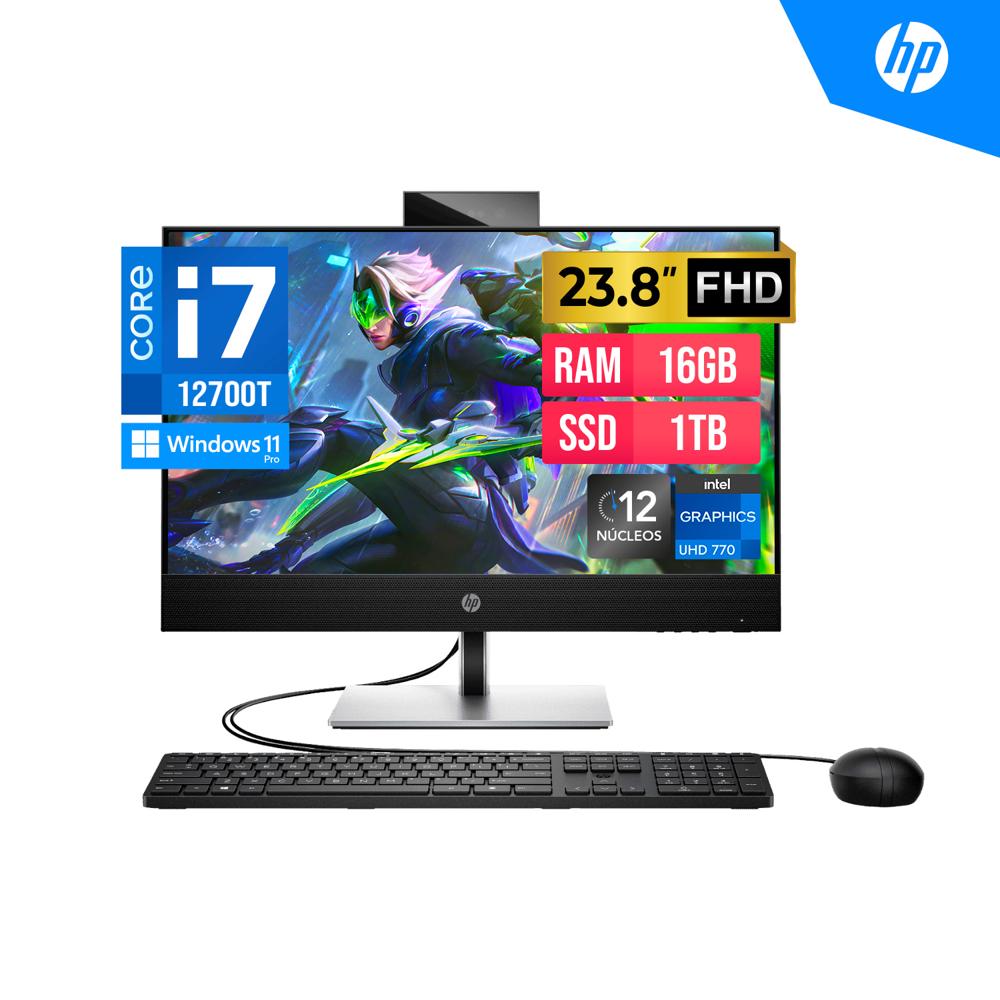 TODO EN UNO HP ProOne 440 G9 Intel Core i7  12700T 4.60 GHz 23.8 FHD 16GB DDR4 1TB Windows 11 Pro
