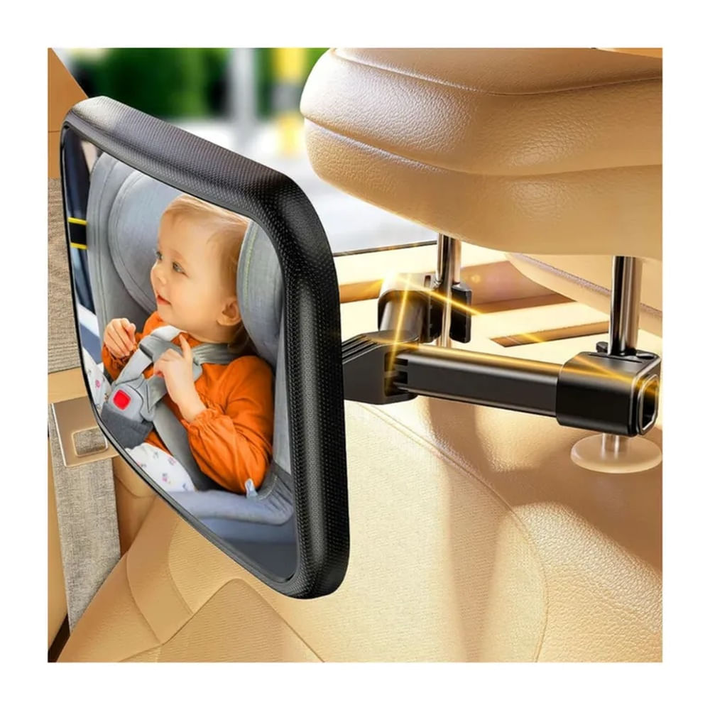Espejo Retrovisor XL Para Bebés Diseño Gancho Fácil - YOVKOK