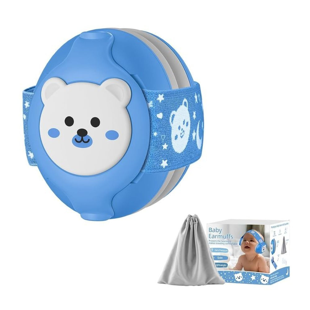 Audifonos Antiruido Orejeras Bebés 1-18 Meses Con Vincha Ajustable Azul Francia- YOMA S Azul