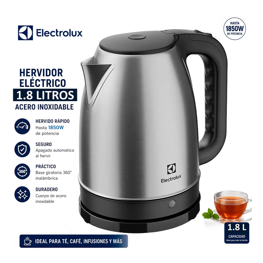 Hervidor Eléctrico Electrolux EEK10 1.8 Lt. Acero