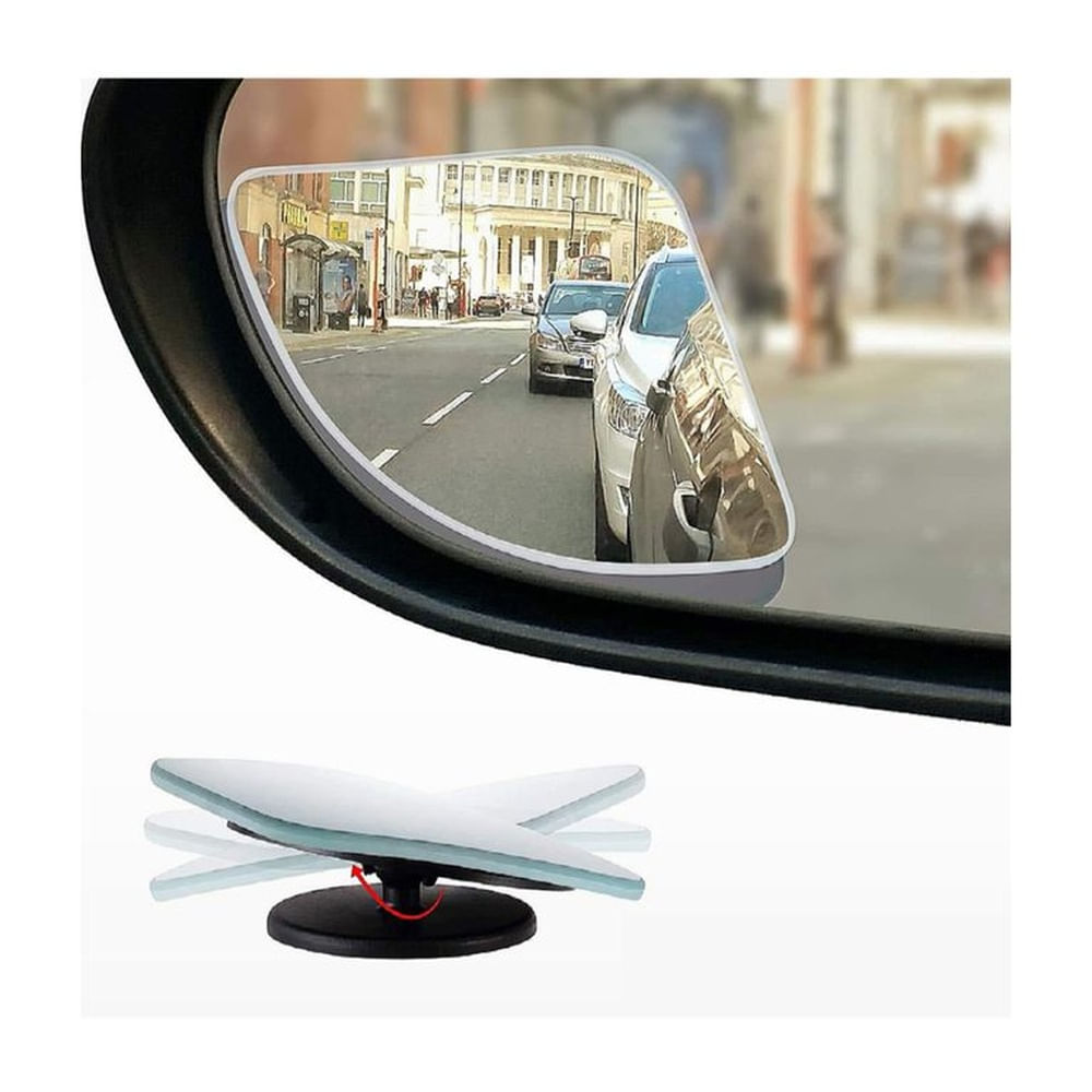Espejo Retrovisor Rectangular de Punto Ciego Pack X2 para retrovisores externos Natural