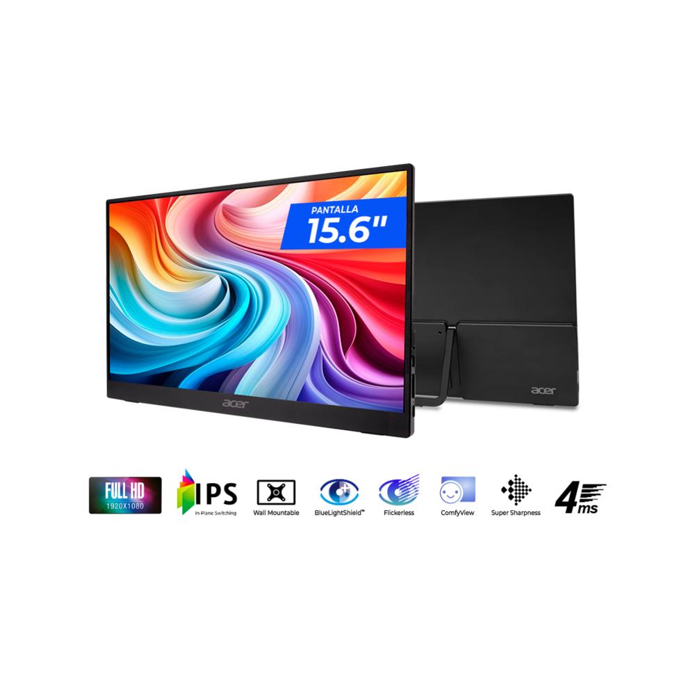 MONITOR LED 15.6 ACER PORTATIL PM161Q B1BMIUUX Full HD 1920 x 1080 HDMI IPS 4MS