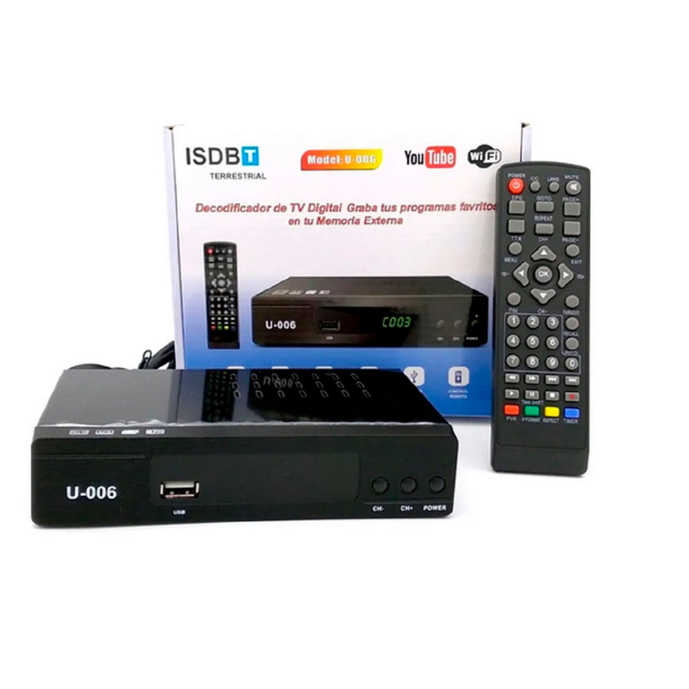 Decodificador PEISO U-006 TDA Televisión Abierto YouTubeWifi