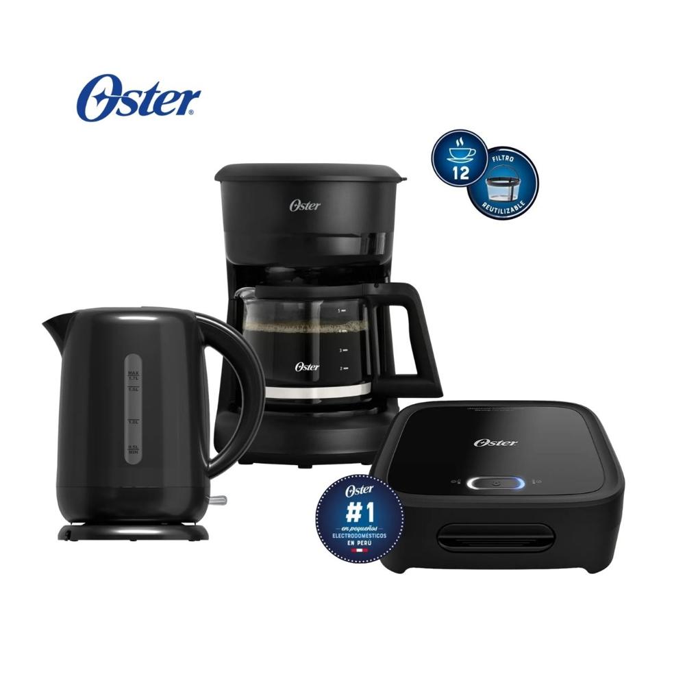 Combo OSTER Sandwichera - Hervidor 1.7 LT - Cafetera BVSTDCS51B