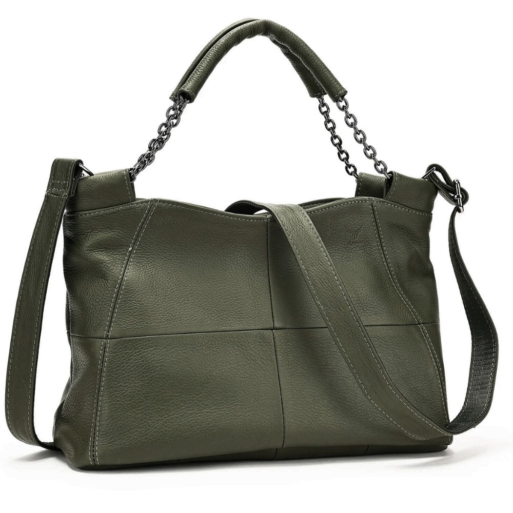 Cartera De Cuero Vacuno Diseño Práctico y Moderno Armuz 7611 Verde
