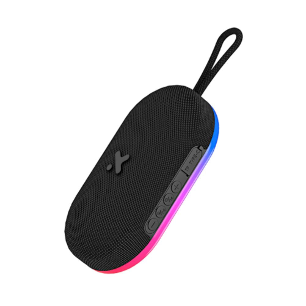 PARLANTE BLUETOOTH XTECH PEARL XTS-607 NEGRO CON LUCES LED Y BASE MAGNÉTICA