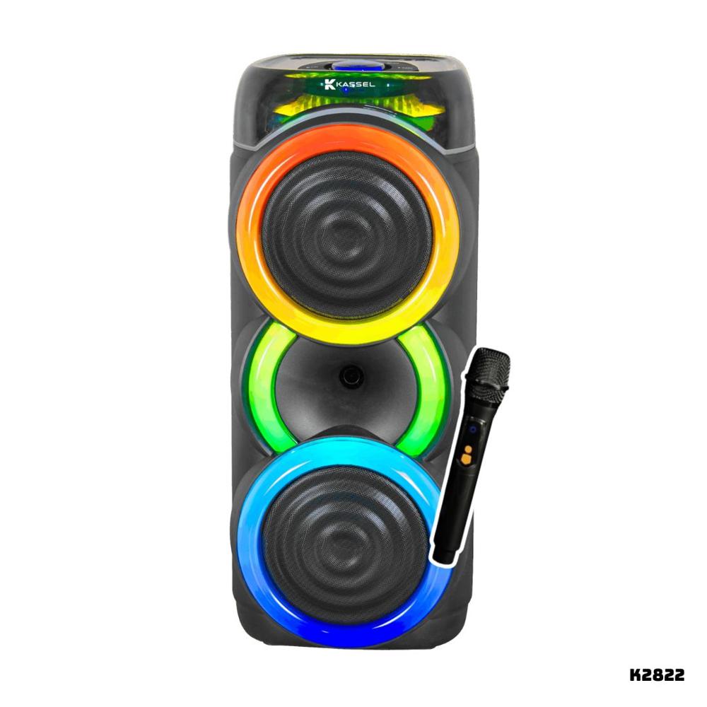 PARLANTE KASSEL CON BATERIA 40W RMS 1 MICROFONO - K2822