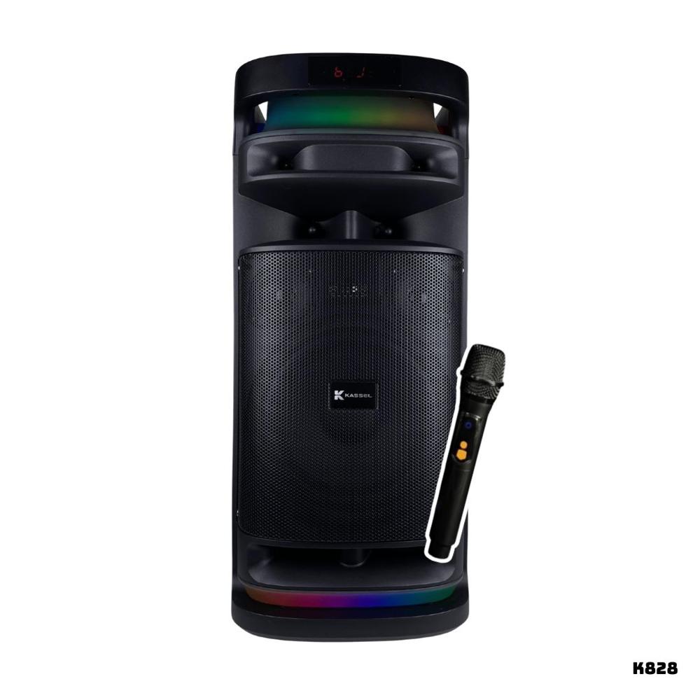 PARLANTE KASSEL CON BATERIA 60W RMS 1 MICROFONO - K828