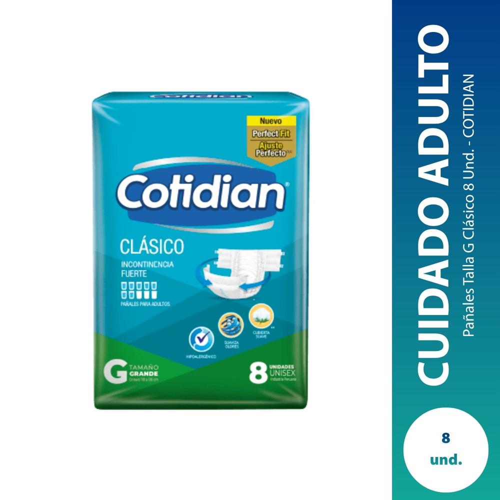 Pañales Talla G Clásico 8 Und. - COTIDIAN