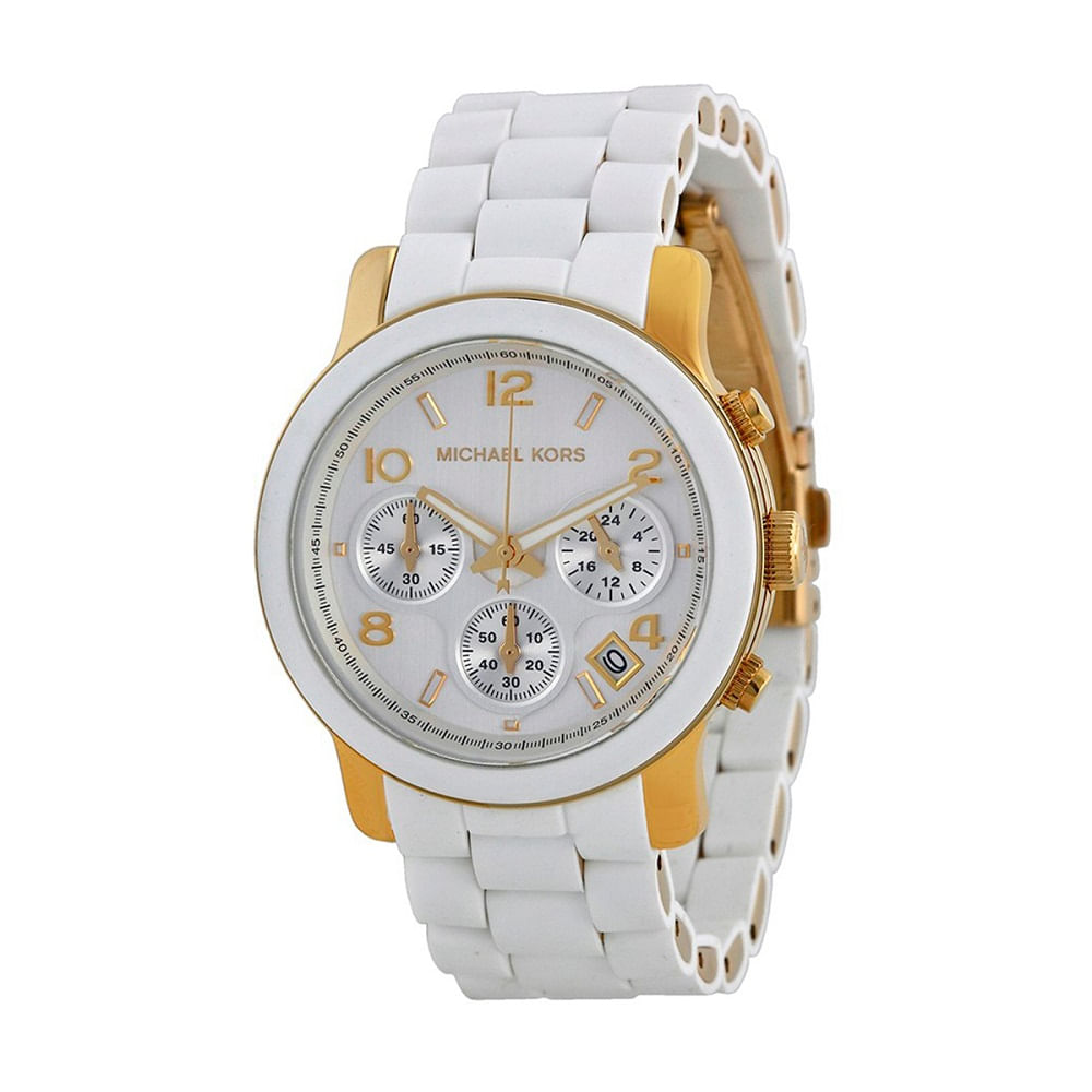 Reloj Michael Kors Mk5145 Runway White Genuino para Dama