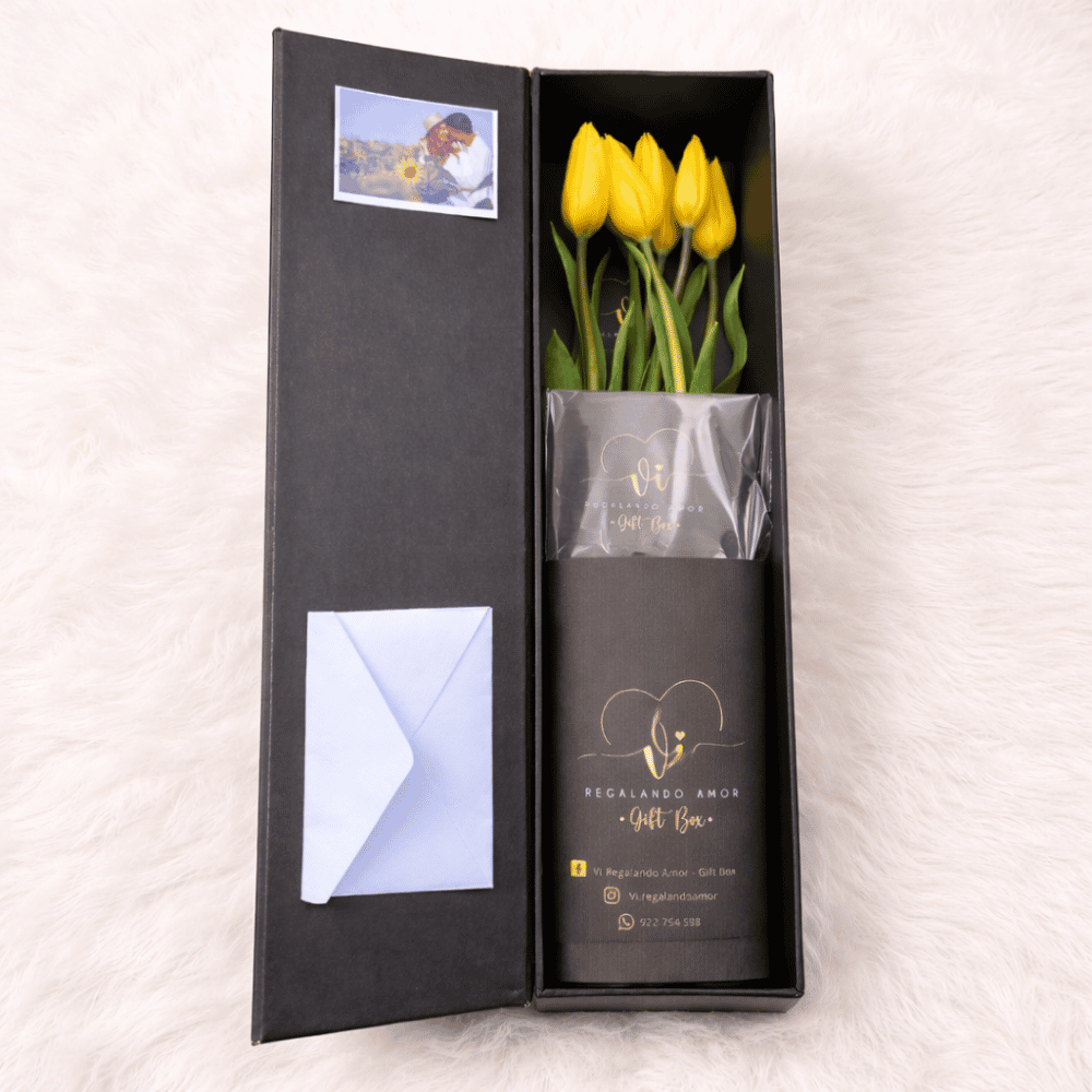 Box Luxury Tulipanes Amarillos