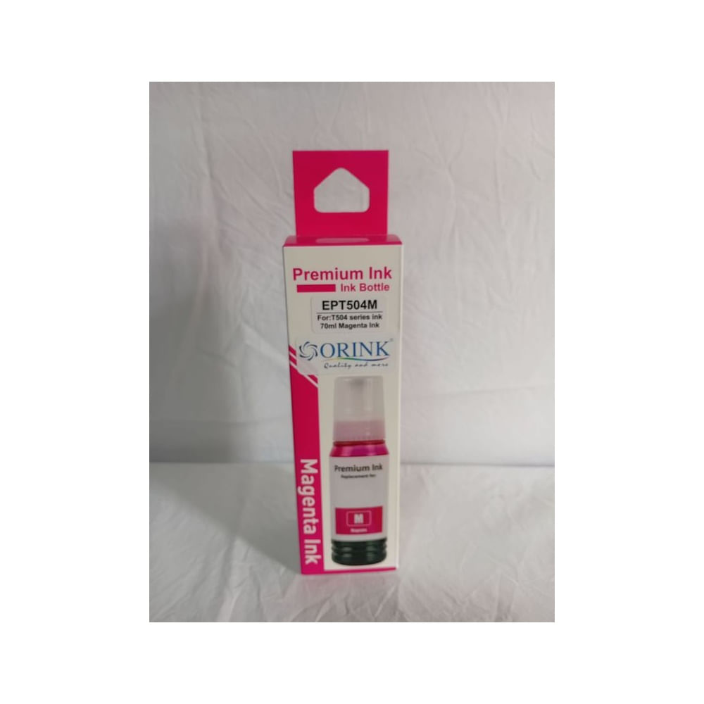 Botella de Tinta Compatible Orink 504 Magenta de 70ml Epson T504 Para EcoTank L4150 L4160 L4260