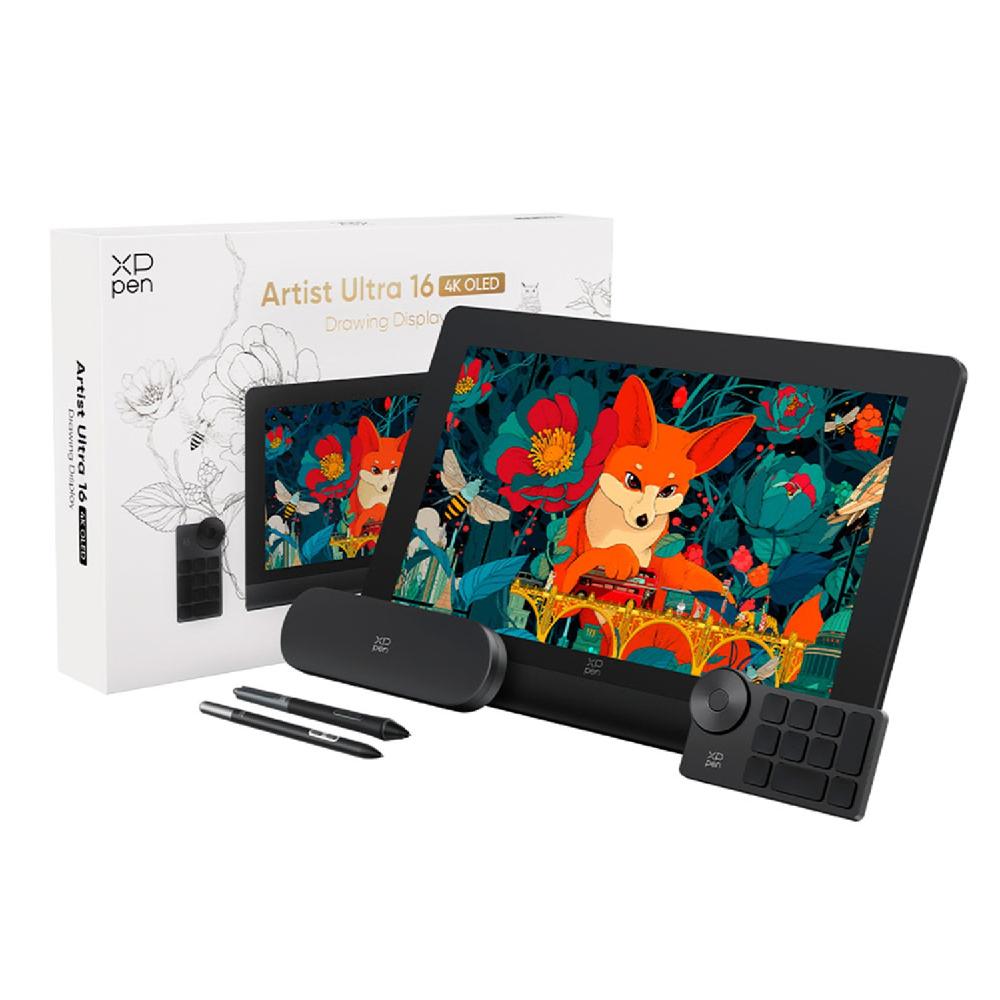 Pantalla interactiva XP PEN Artist Ultra 16 Touch 4K OLED Precision 16K 2 Lapices X3 Pro Teclado
