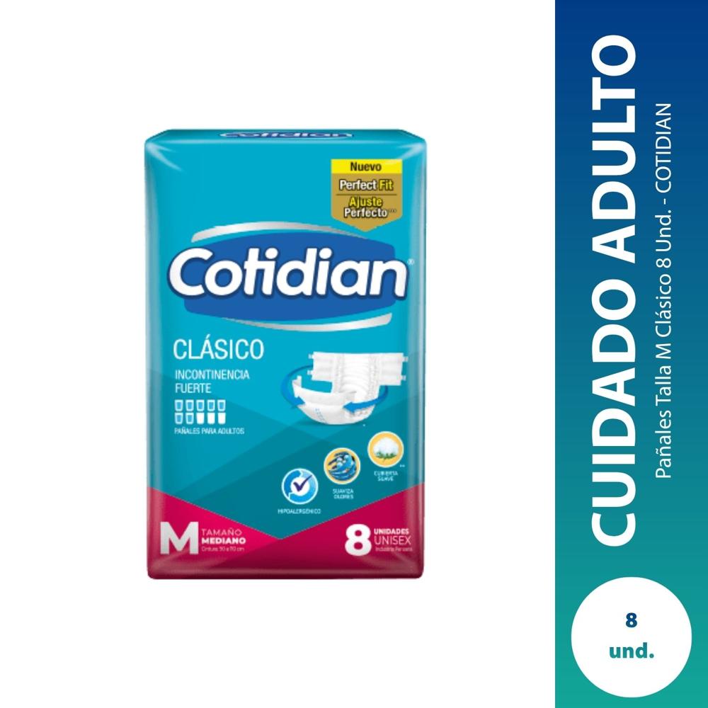 Pañales Talla M Clásico 8 Und. - COTIDIAN