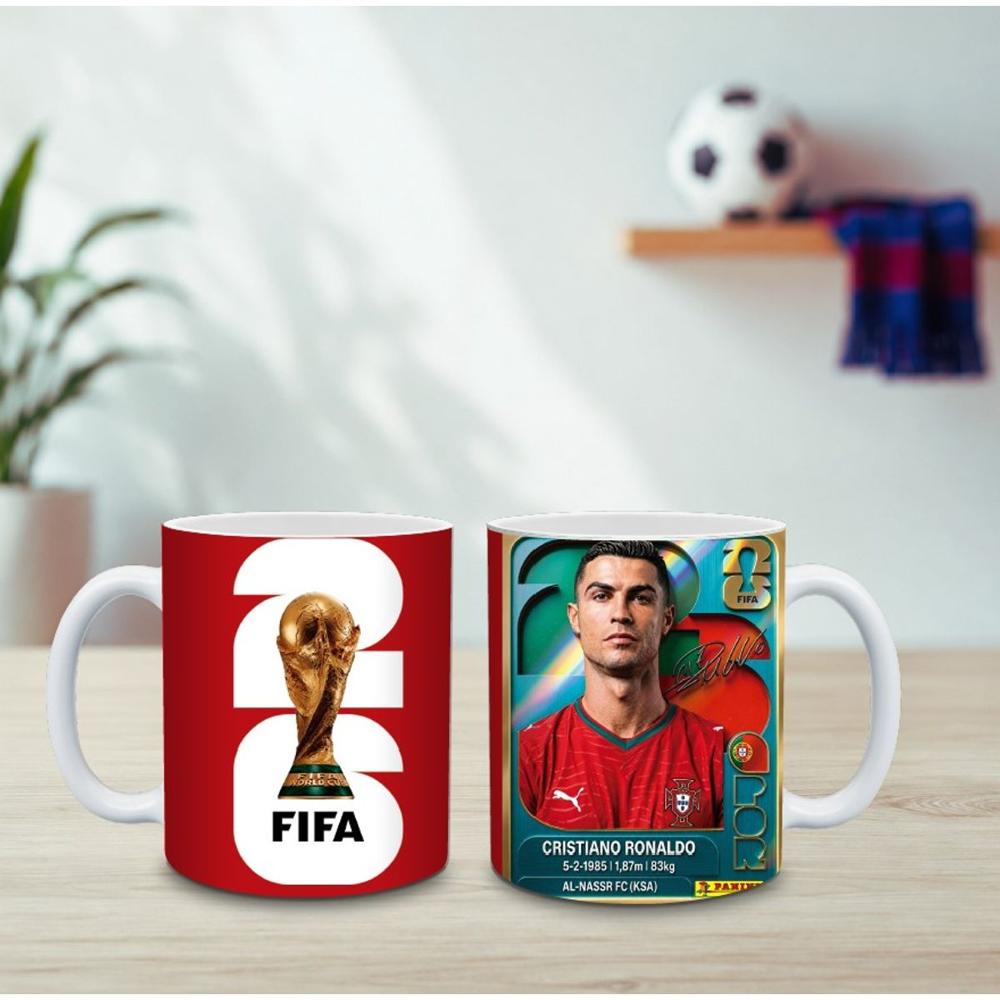 TAZA DE CR7, COPA MUNDIAL DIA DEL PADRE, ROJO