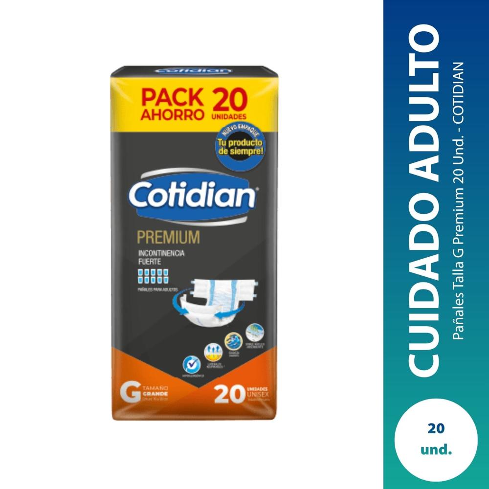Pañales Talla G Premium 20 Und. - COTIDIAN