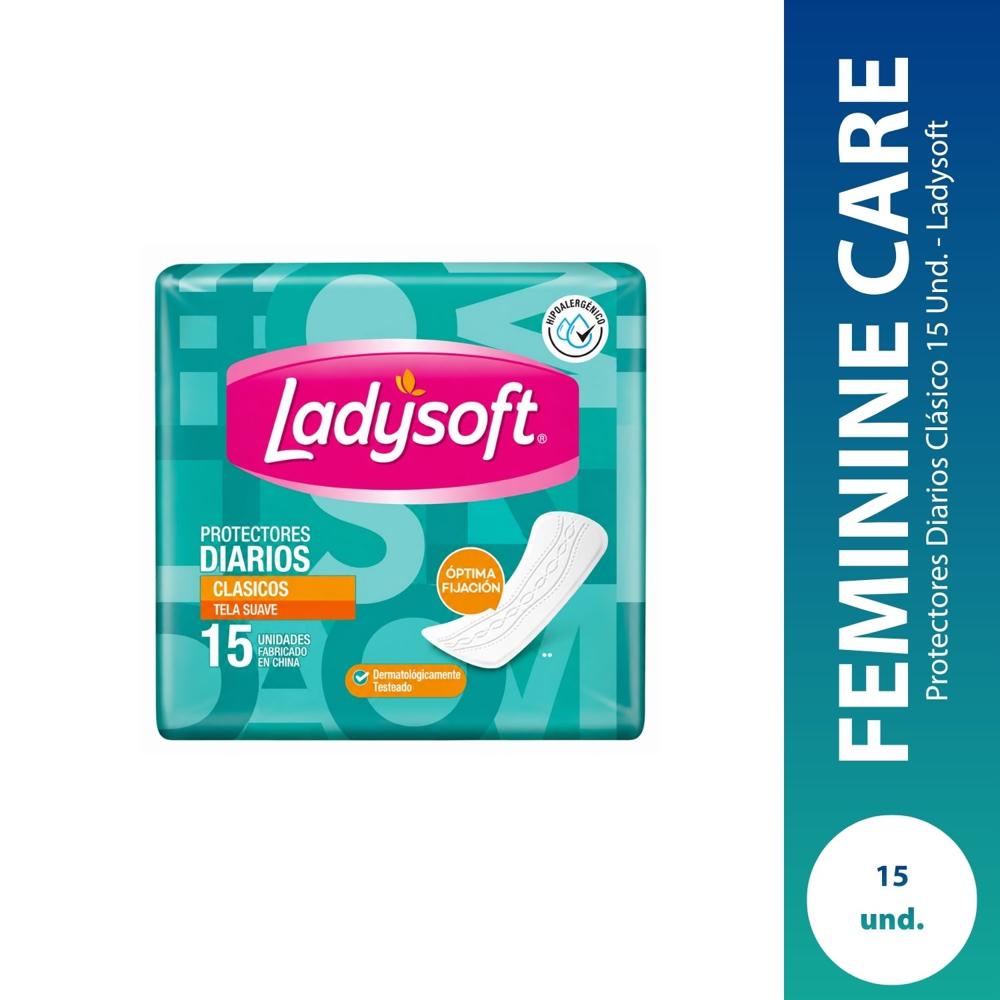 Protectores Diarios Clásico 15 Und. - Ladysoft