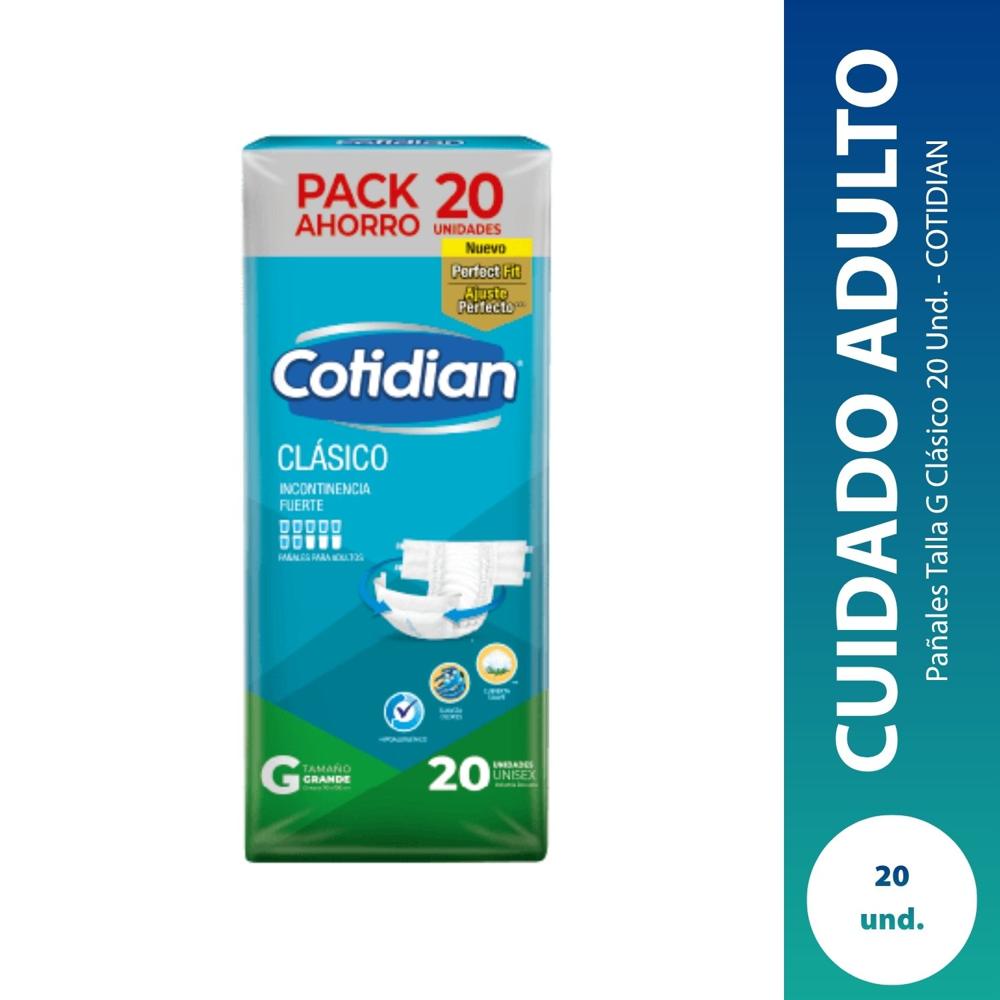 Pañales Talla G Clásico 20 Und. - COTIDIAN
