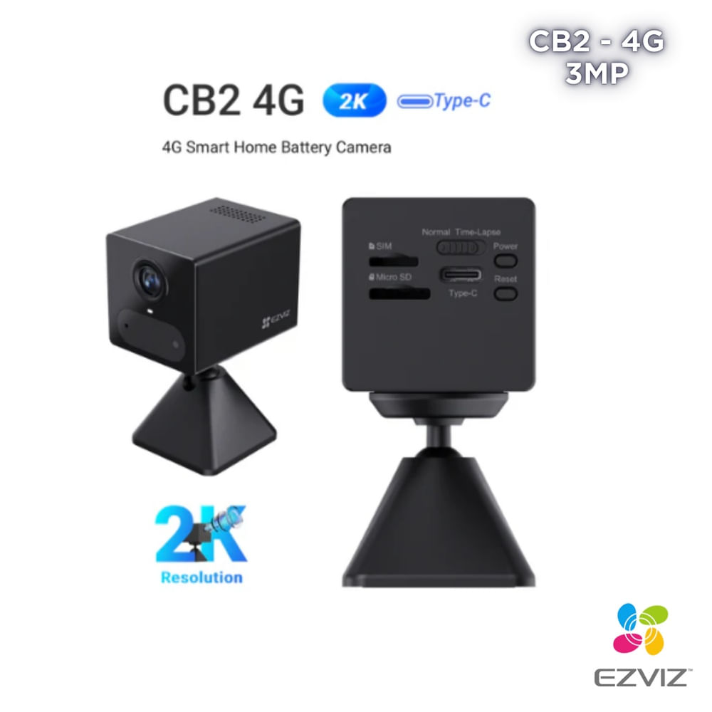 Cámara de Seguridad Ezviz CB2 4G EZCB23F4GABK