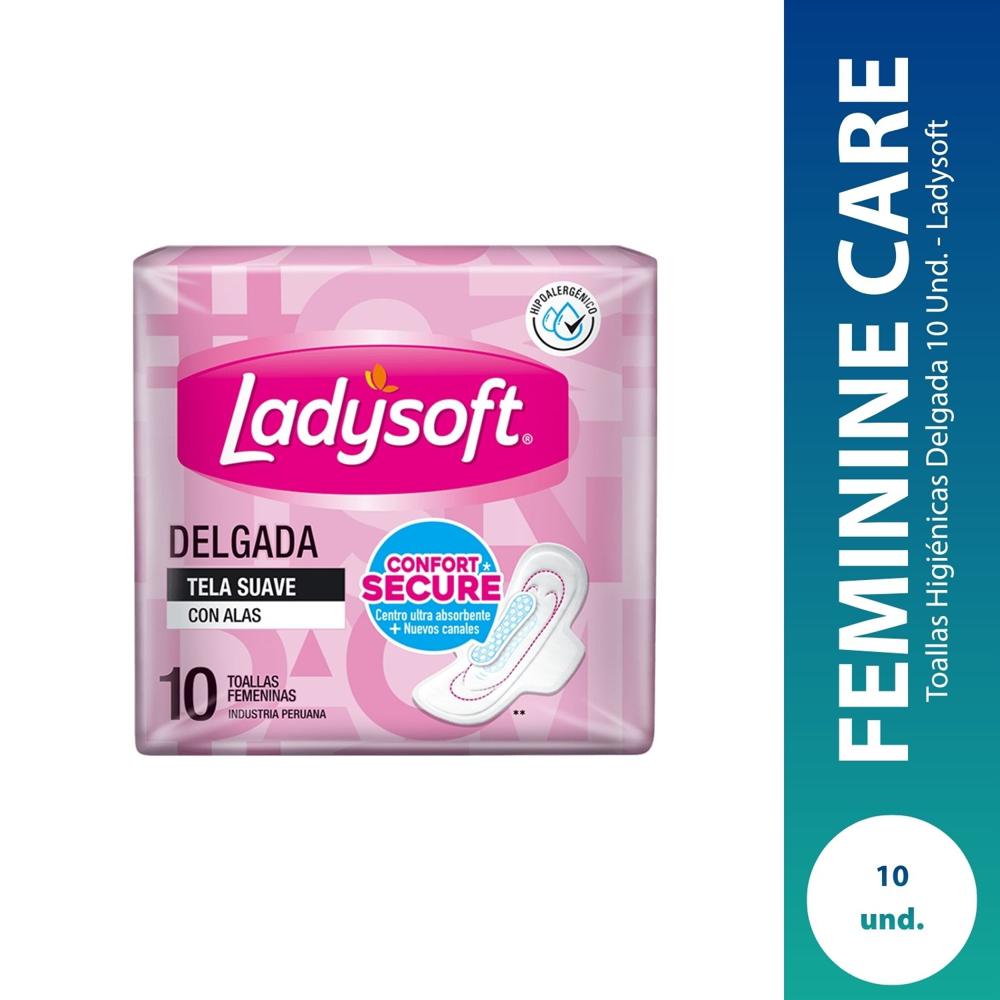 Toallas Higiénicas Delgada 10 Und. - Ladysoft