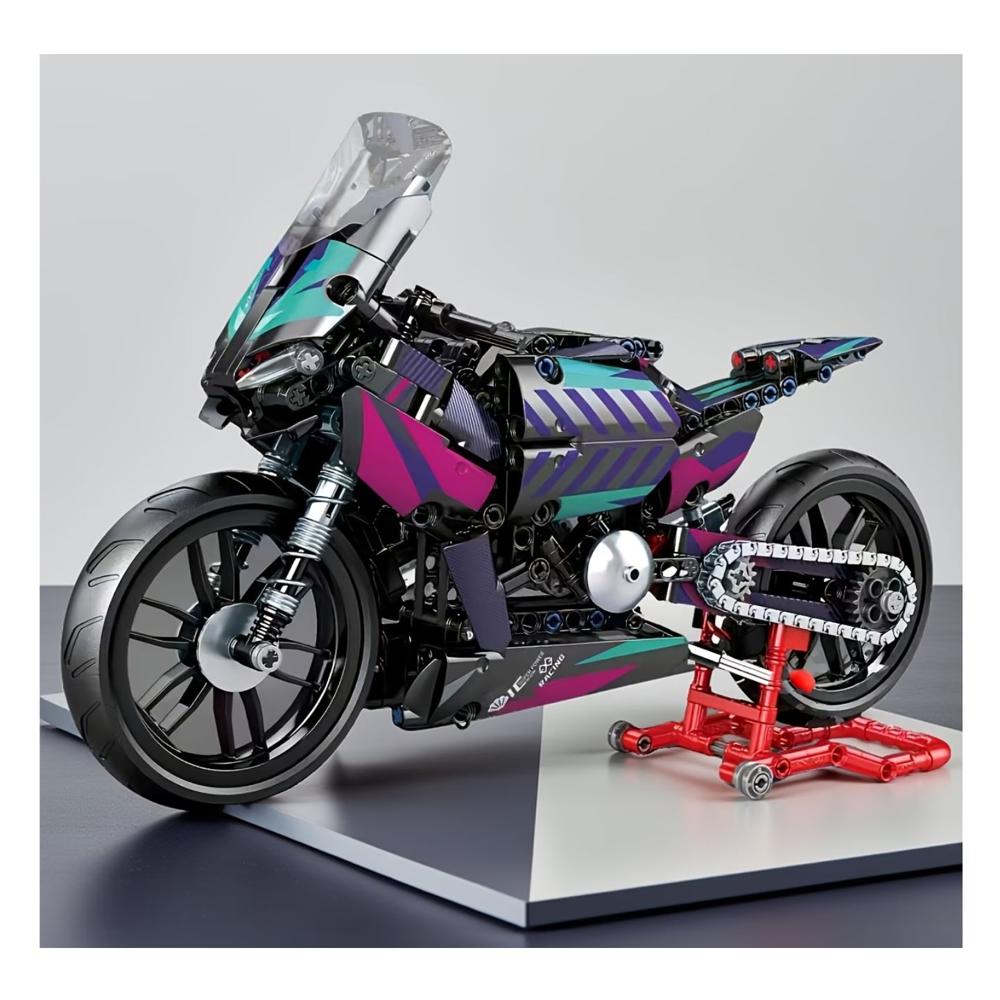 Motocicleta Qm00204 con Base Multicolor