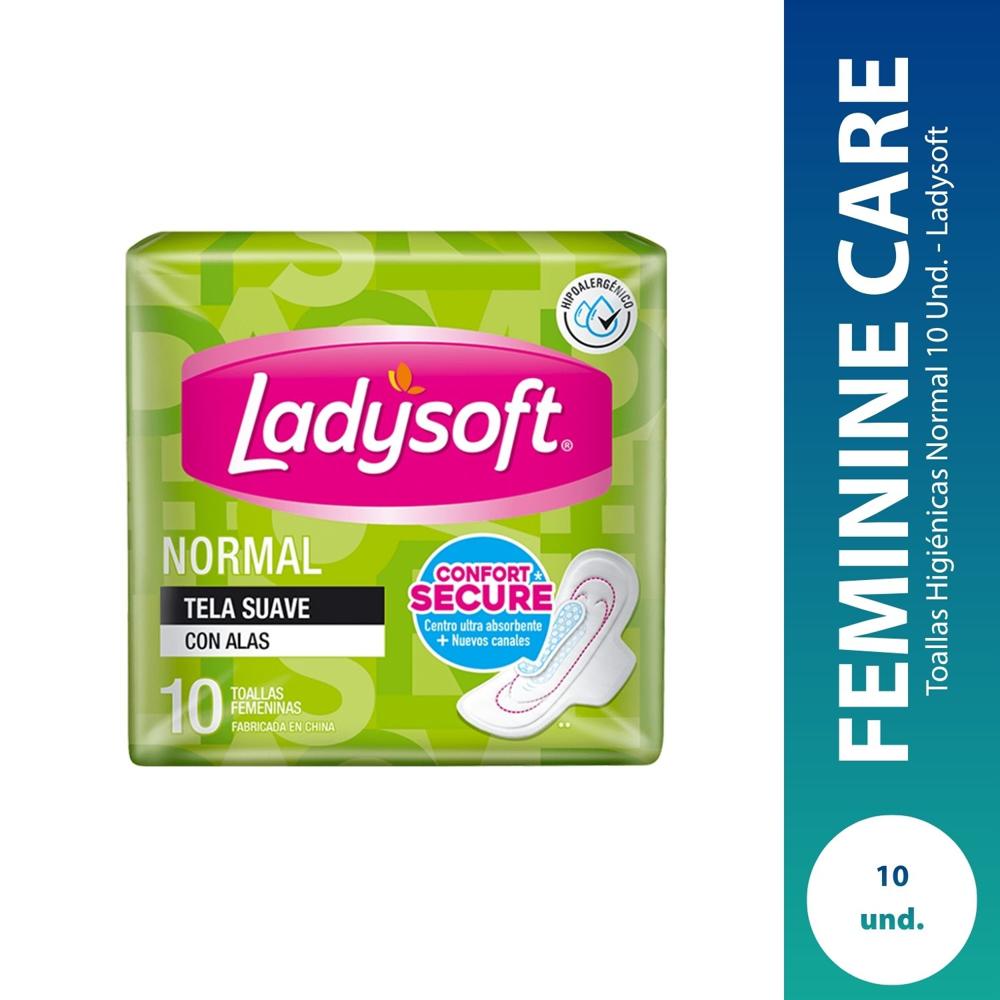 Toallas Higiénicas Normal 10 Und. - Ladysoft