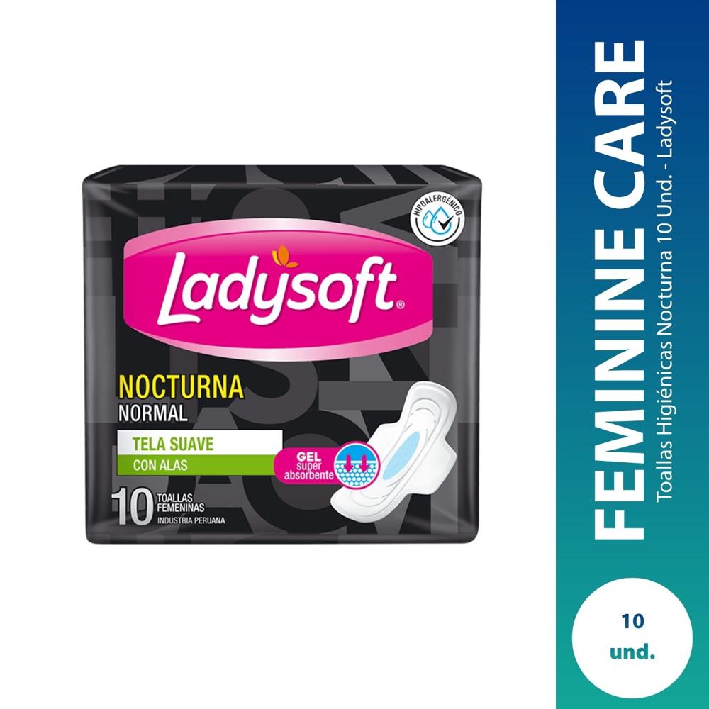 Toallas Higiénicas Nocturna 10 Und. - Ladysoft
