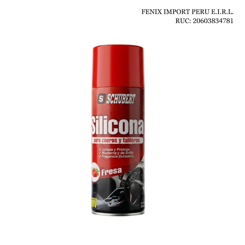Silicona Protectora en Aerosol para Autos con Protección UV Aroma Fresa 450 ml Schubert