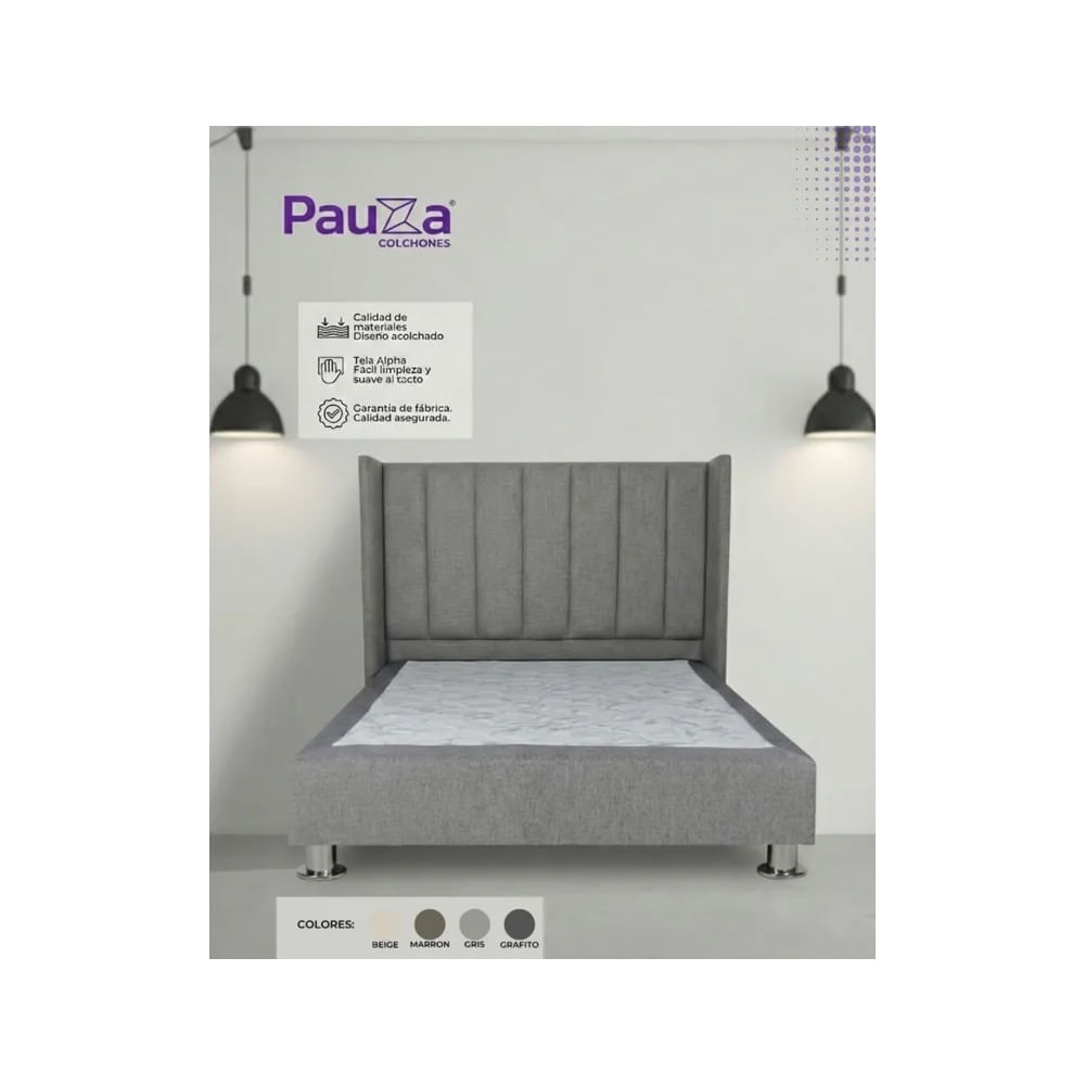 DORMITORIO PREMIUM LINEAL QUEEN Gris