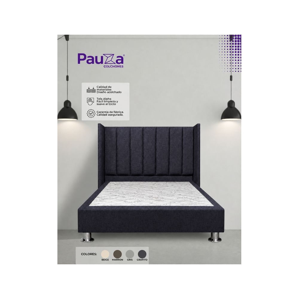 DORMITORIO PREMIUM LINEAL 2 PLZ GRAFITO Grafito